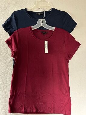 J.Crew 365 stretch T-shirt Duo: Navy & Burgundy